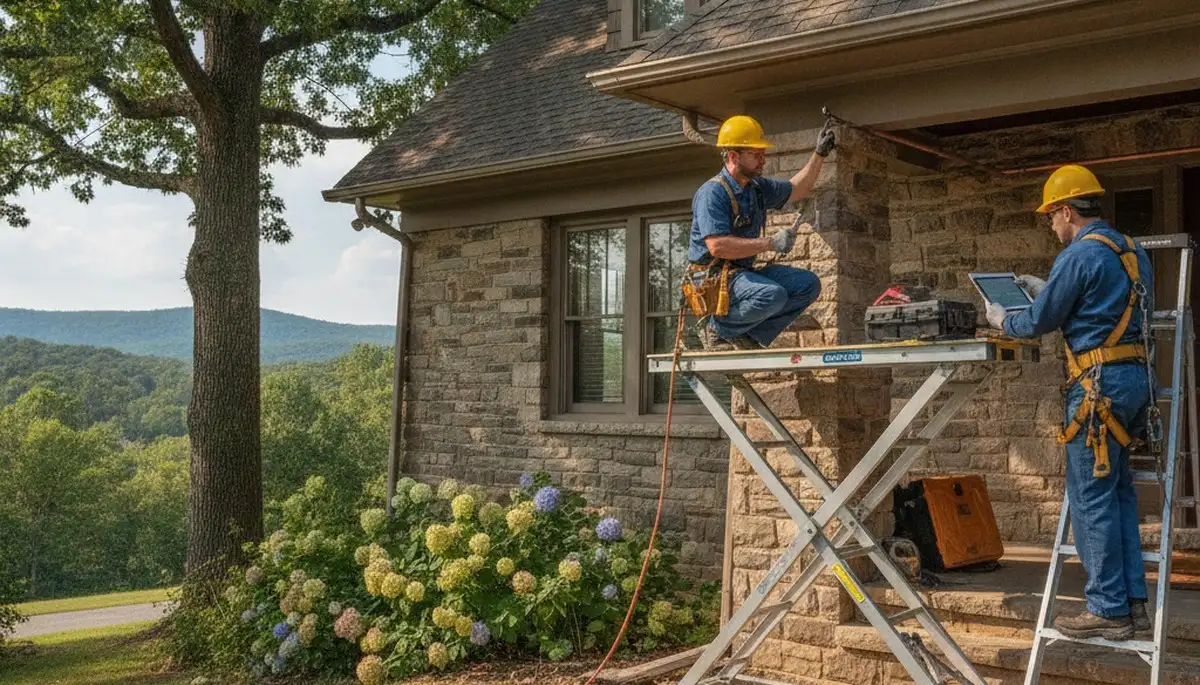 Plumbing repair technician serving Chattanooga, TN with professional plumbing service tools