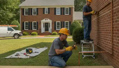 Plumber repairing a pipe in Chattanooga, TN for expert plumbing repair services