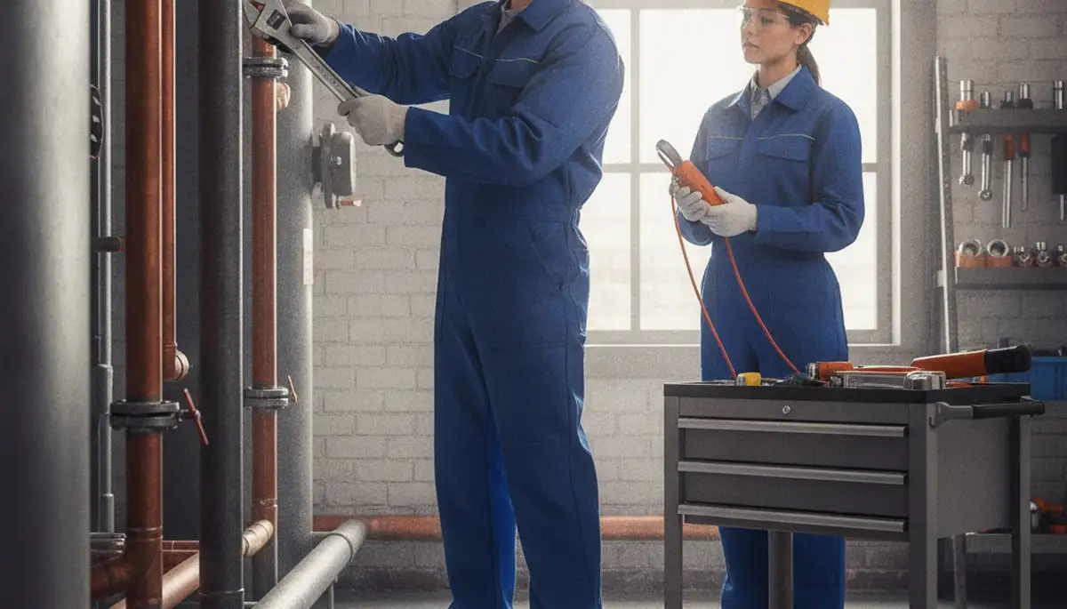 Chattanooga, TN plumber repairing a residential pipe for local home plumbing service