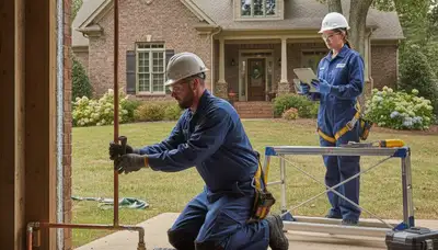 Plumber repairing a pipe in Chattanooga, TN for fast plumbing service