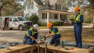 Plumber repairing a leak in Chattanooga, TN for plumbing repair service in a home