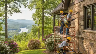 Plumbing repair technician in Chattanooga, TN servicing a residential pipe leak for emergency repair