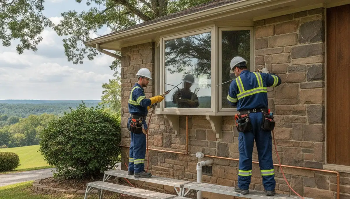 Plumber repairing a pipe in Chattanooga, TN for emergency plumbing service