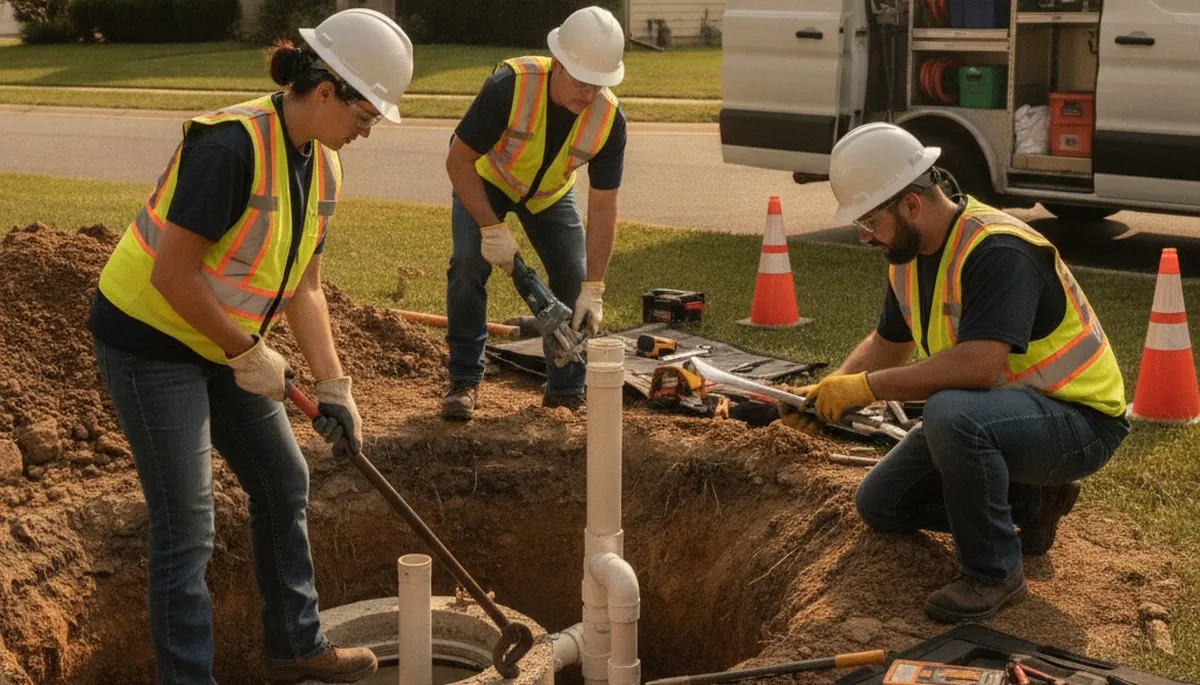 Septic repair service in Chattanooga, TN for residential plumbing system maintenance and fast home fixes