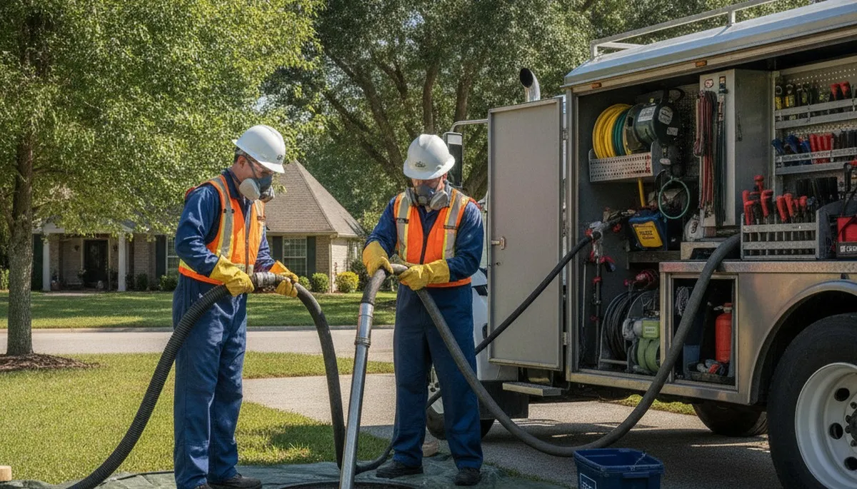 Septic tank cleaning service in Chattanooga, TN for residential plumbing repair