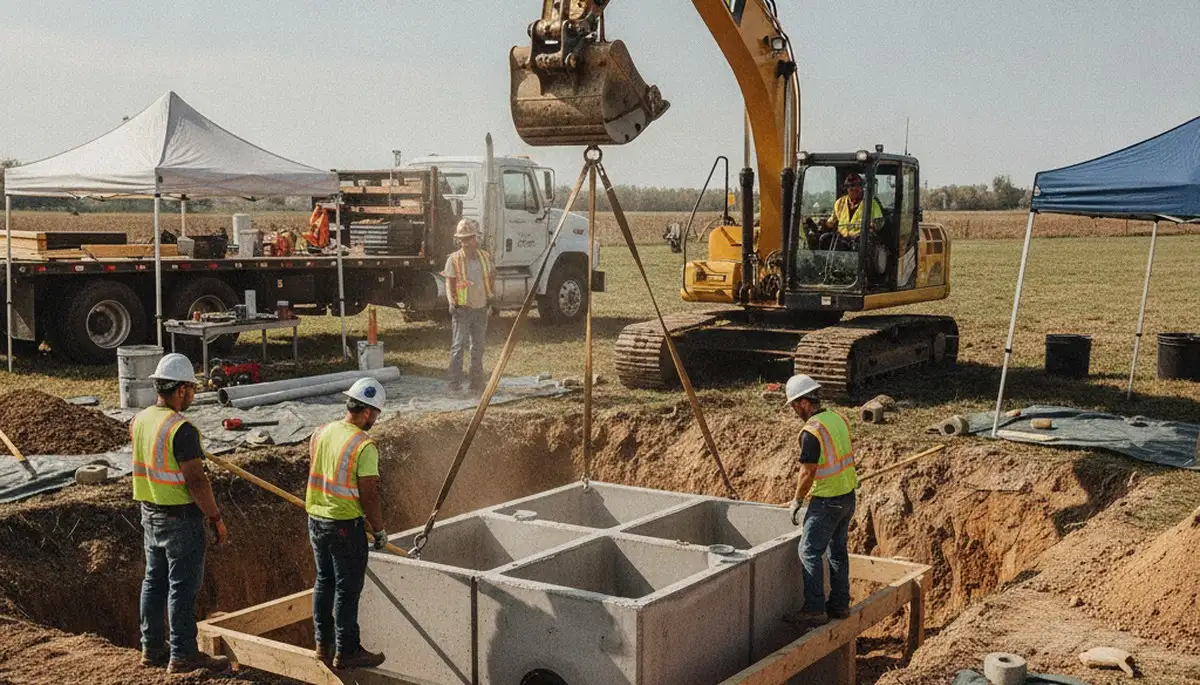 Septic tank installation for Chattanooga, TN home by On Call Plumbers