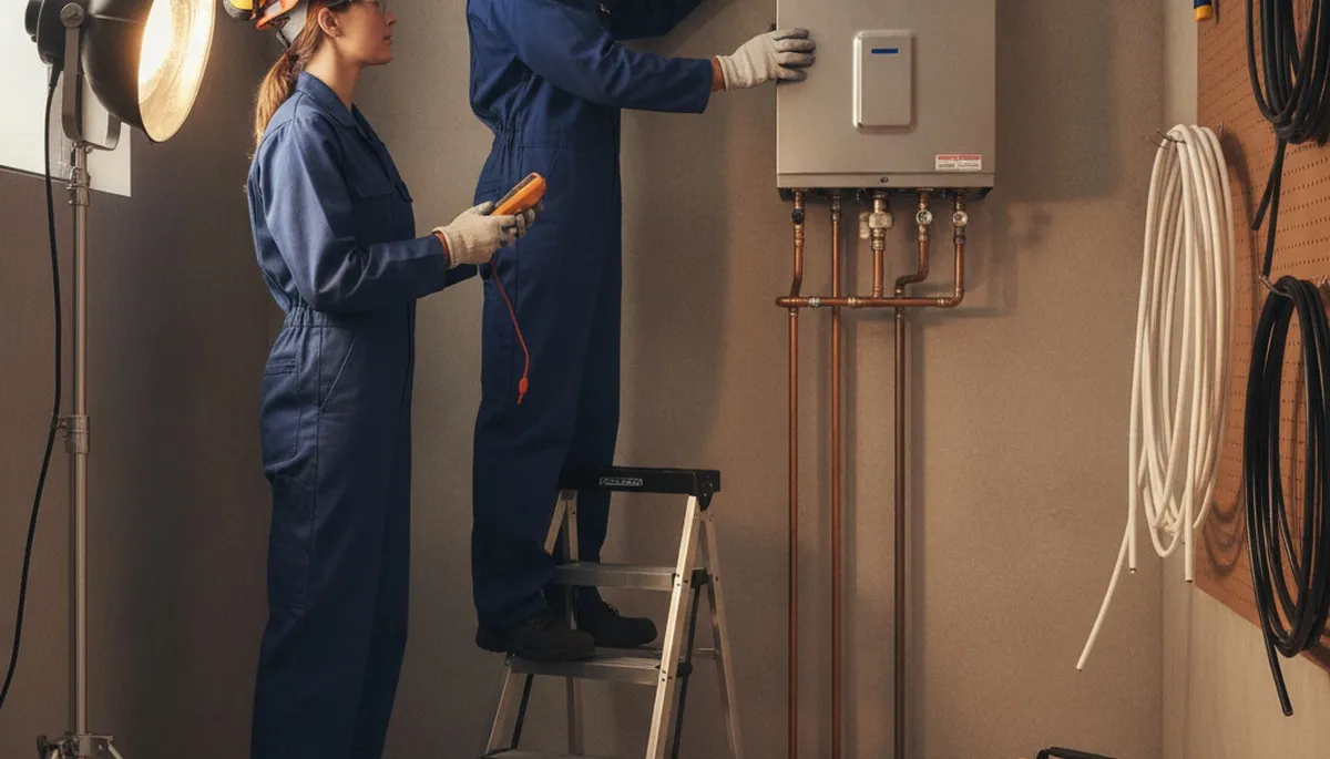 Tankless water heater installation in Chattanooga, TN by On Call Plumbers