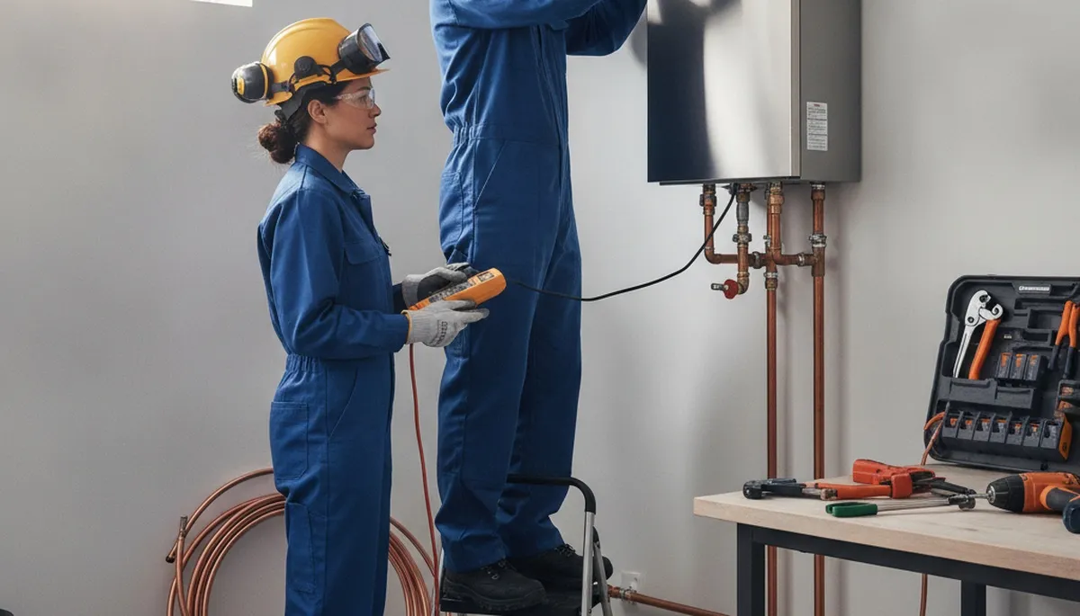 Tankless water heater installation in Chattanooga, TN by On Call Plumbers