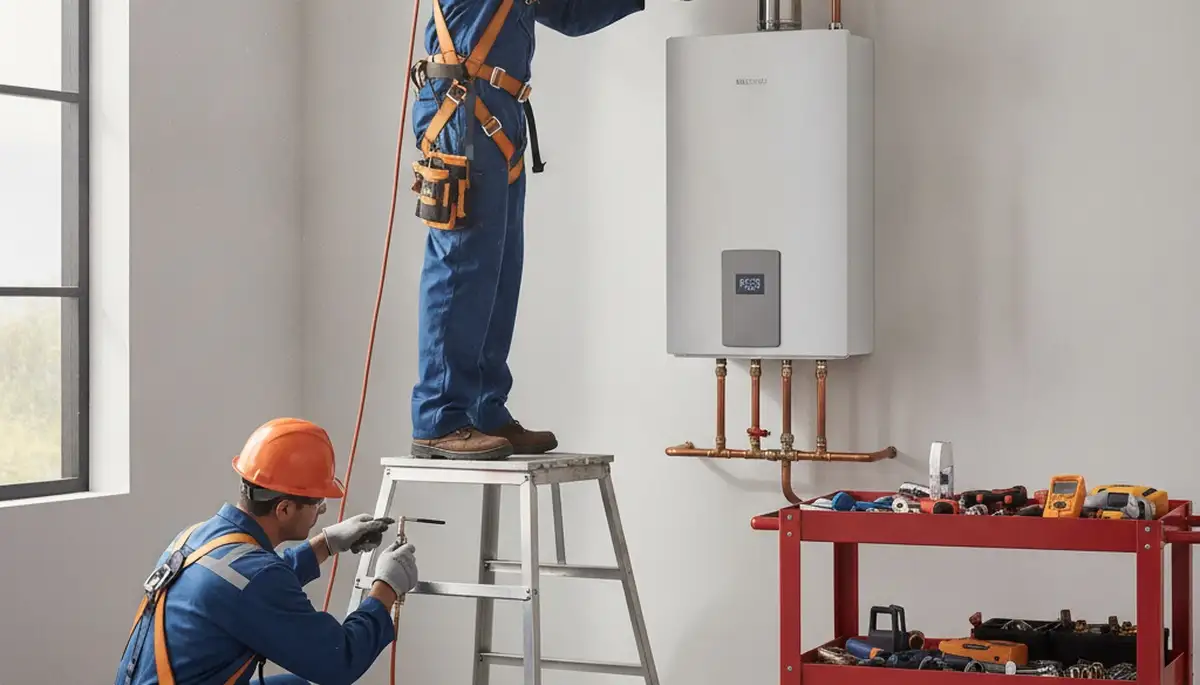 Tankless water heater installation by Chattanooga, TN plumbers