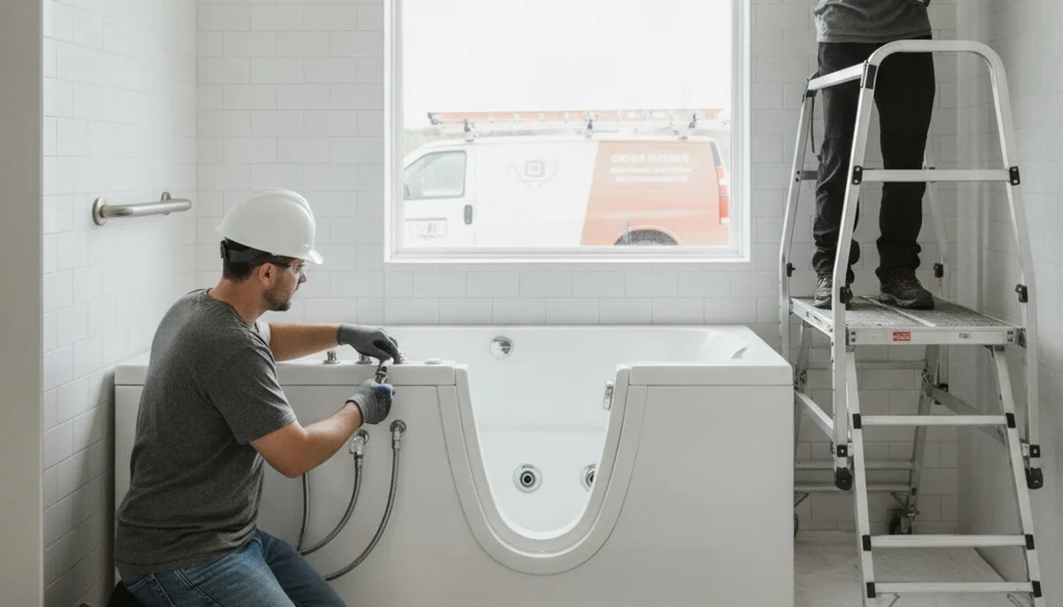 Walk-in tub installation by Chattanooga, TN plumbers for safe, accessible home bathing